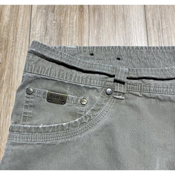 Kuhl Revolvr Khaki Outdoor Hiking Patina Dye Hybrid Pants - Men Size 38 X 32 - Picture 3 of 16